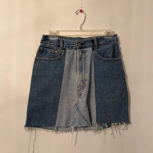 super cute levi’s reworked skirt